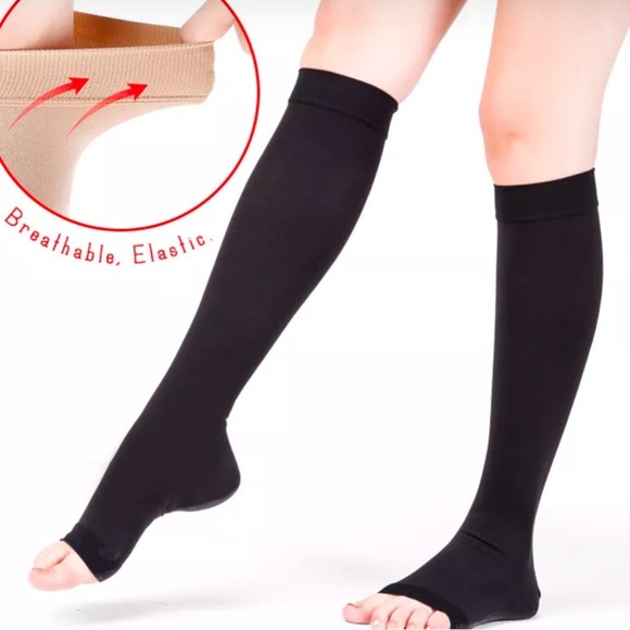 NIB Wanchel Plus Compression Socks Wide Calf for Women /Men 2 Pairs 20-30mmhg - Picture 1 of 13